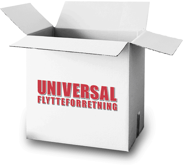 hvid papkasse med tekst på